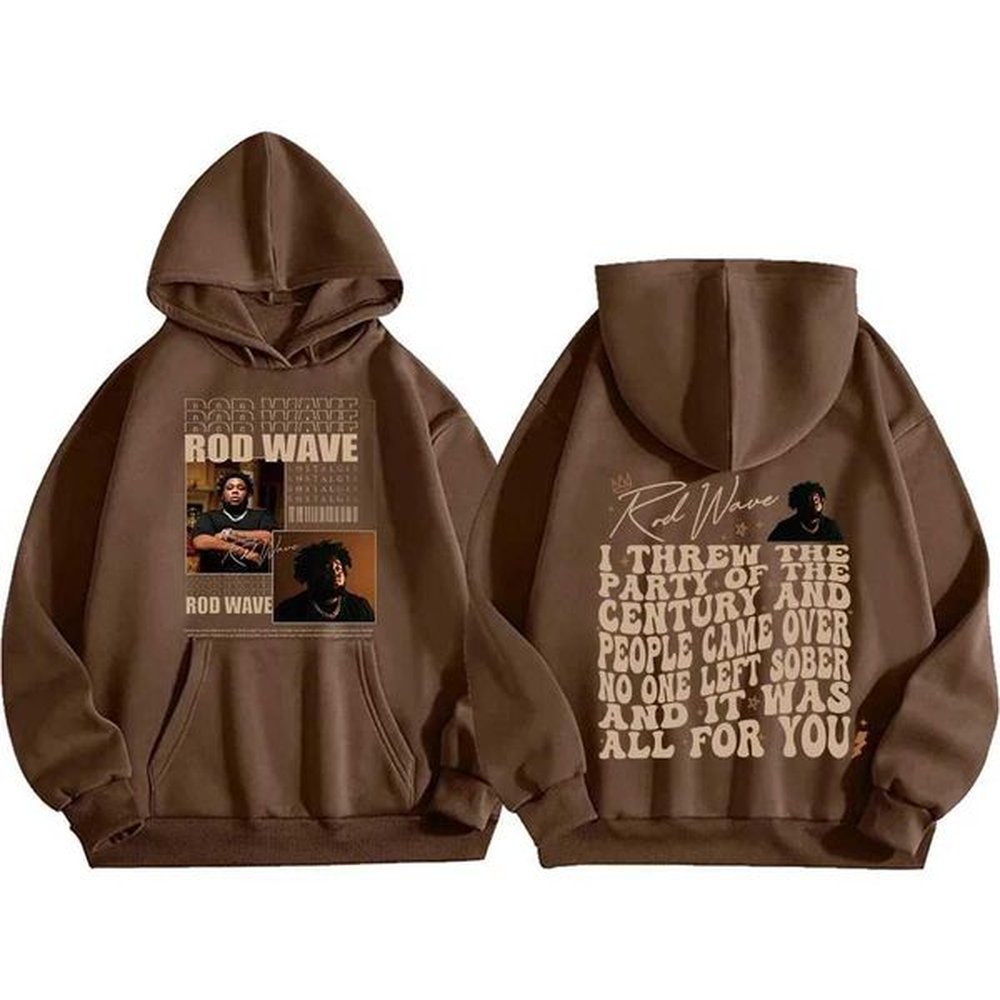 Men's Hoodies Sweatshirts Autumn and winter new Rod Wave tour new album Nostalgia fashion casual mens hooded sweatshirt z241026