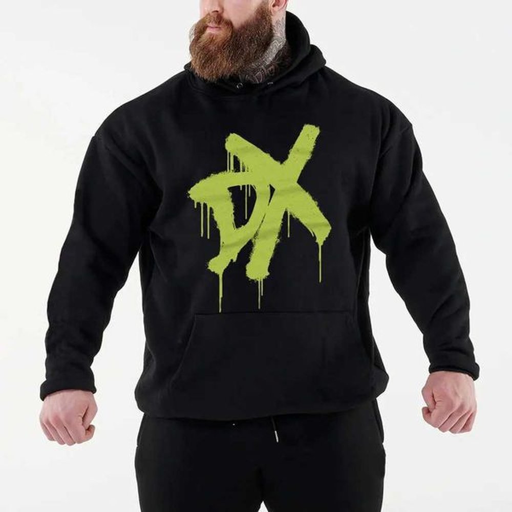 Men's Hoodies Sweatshirts 2024 Autumn/Winter New Famous Wrestler D-Generation X Mens Black Hoodie Street Sports Leisure Pulley Q240506