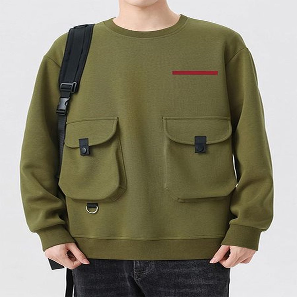 Men's Hoodies & Sweatshirts 70156 Business casual collar solid color designer sweater men winter Warm Double label 5XL 6XL 7XL 8XL 45-1