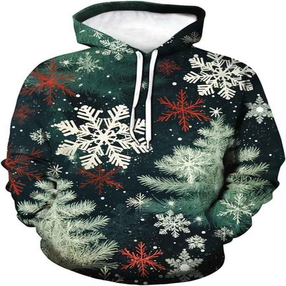 Mens Hoodies Sweatshirts Hoodie for Mens Womens Unisex Christmas Tree And Moose Hoodie Coloful 3D Print Sweatshirts Pocket Pullover Graphic