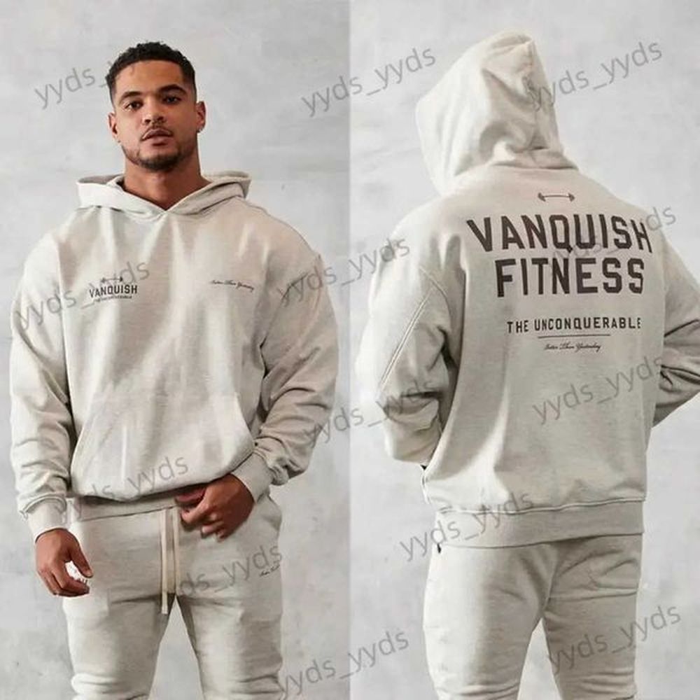 Men's Hoodies Sweatshirts Men Oversized Pullover Cotton Loose Sportswear Joggers Gym Sports Fitness Running Training Coat Casual Fashio