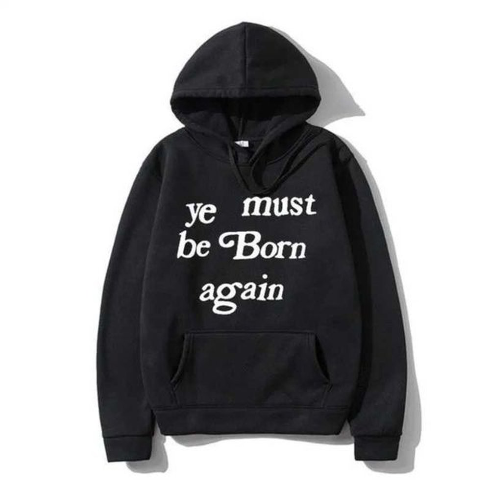 Men's Hoodies Sweatshirts Mens sweaters yes must be reborn. Letter printed loose Flce hooded sweaters are the same for men and women in