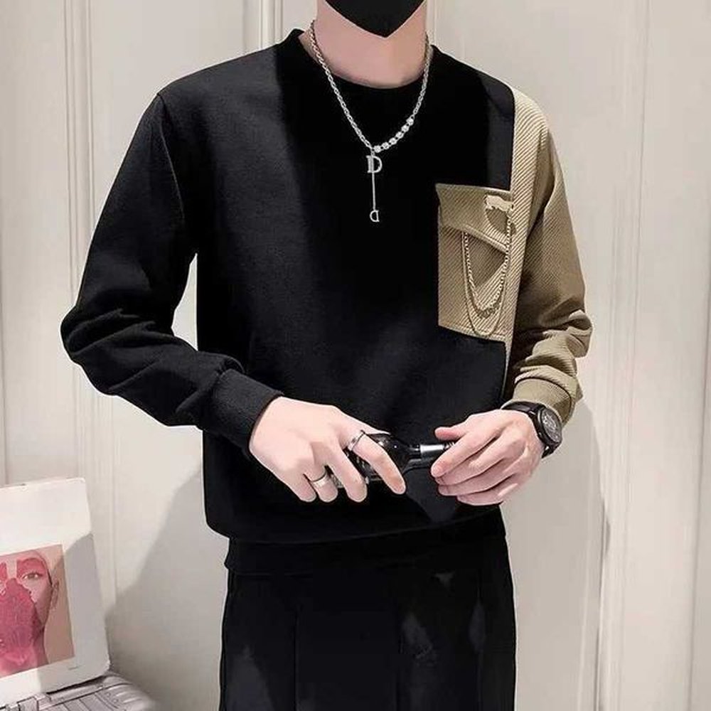 Men's Hoodies Sweatshirts Mens sweatshirt without hoodie mens clothing zipper chain without splicing white jacket designer luxury winte