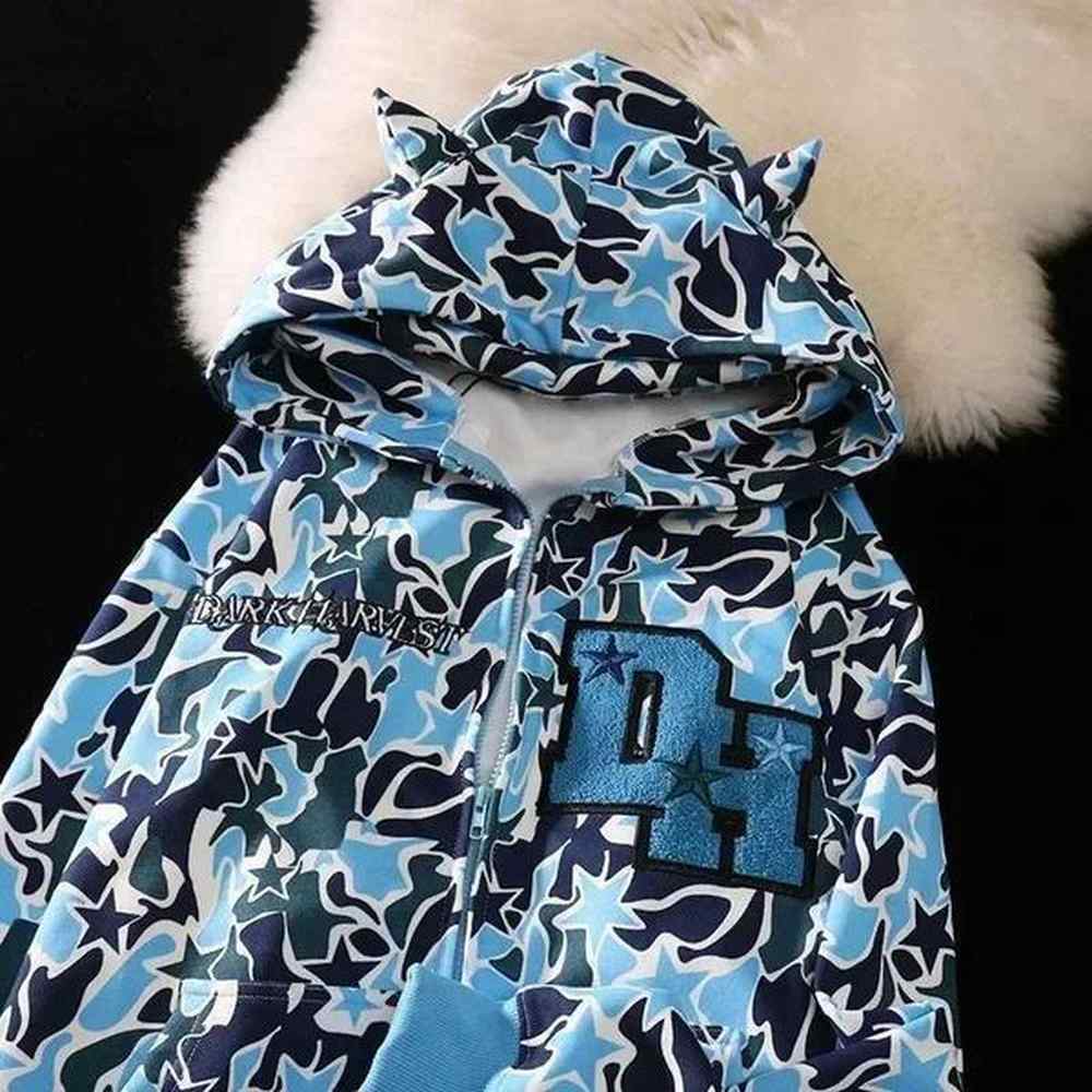Men's Hoodies Sweatshirts Prowow Cross border Autumn and Winter New Ruffle Earplugs Hoodie Super Couple Street H241224