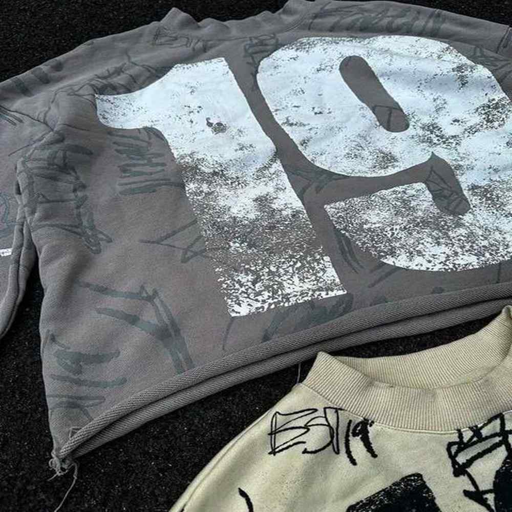 Men's Hoodies Sweatshirts Sports shirt long sleeved top mens punk rock hip-hop graffiti print oversized zipper sports Plus short H25011