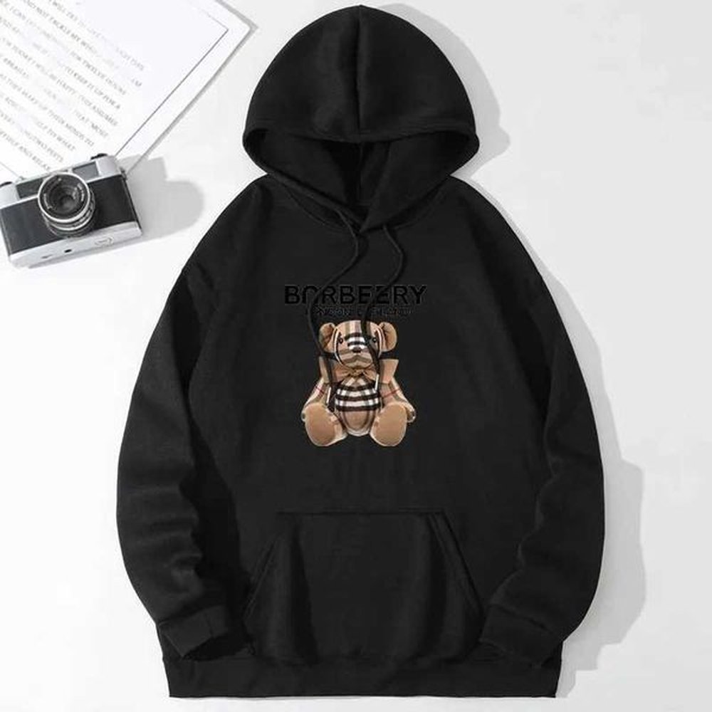 Men's Hoodies Sweatshirts Strt Baseball Teddy Bear Boys Mens Hoodie Fun Warm Sweatshirt Novel Flce Strtwears Harajuku Fashion Hoodie Me