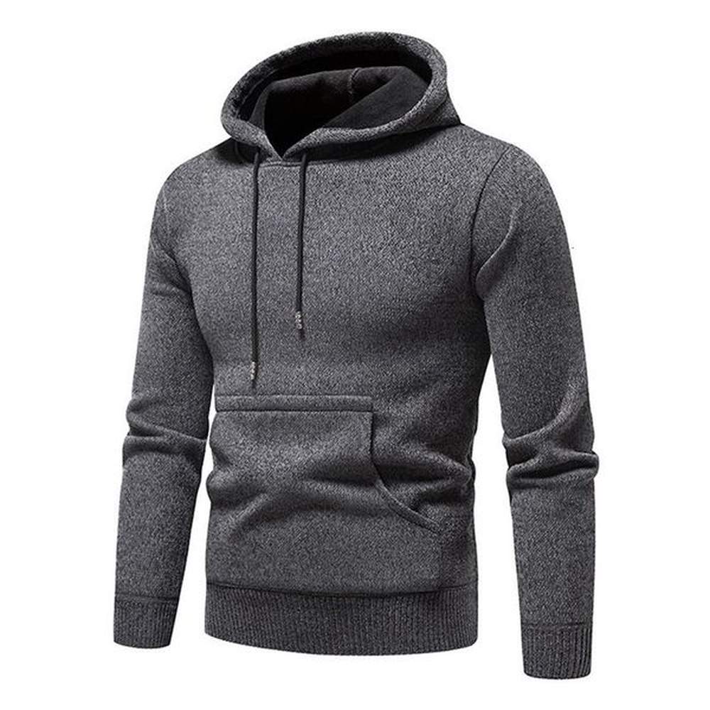 Men's Hoodies Sweatshirts Sweater Men's Hooded Korean Version Slim Knitted Pullover Sweater Men's Top Trendy Slim Fit Autumn