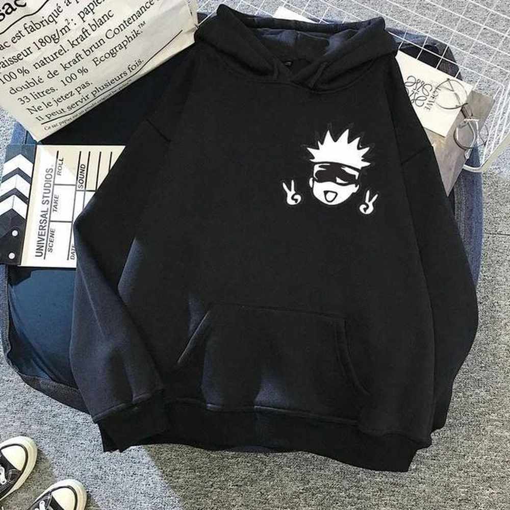 Men's Hoodies Sweatshirts Unisex Jujutsu Kaisen Anime Hoodies Sweatshirts Large animated designsKawaii Gojo Satoru Graphic Strtwear H24