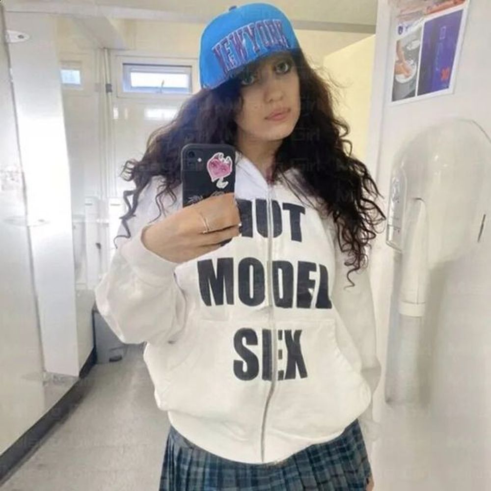 Men's Hoodies Sweatshirts Vintage Sweatshirt Women Casual Zip up Hoodies Women Hip Hop Loose Harajuku Punk Gothic Grunge Y2k Clothes st