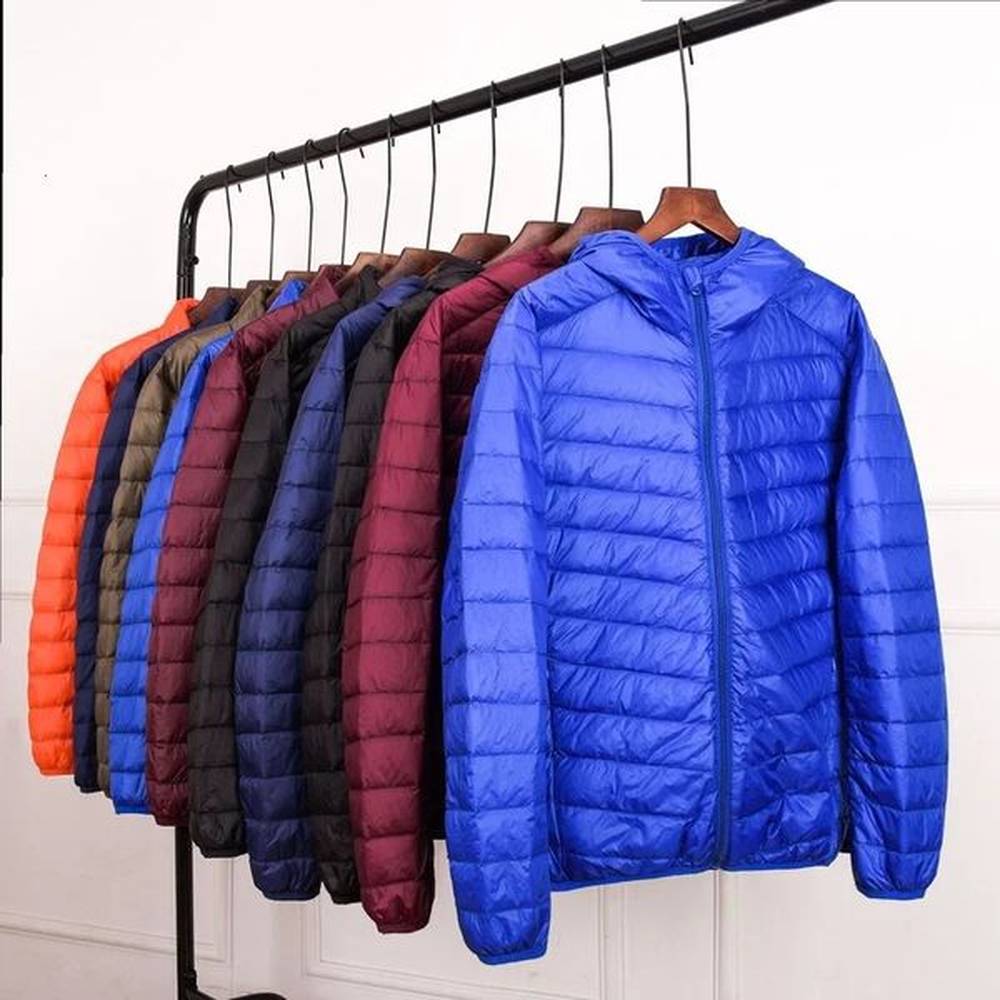 Mens inflatable jacket autumn spring ultra light packaging down jacket waterproof windproof and breathable jacket 241113
