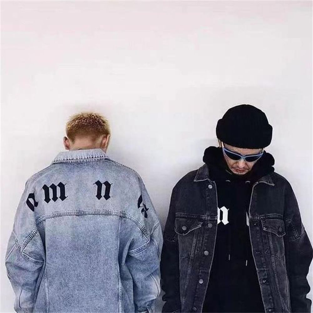 Mens jacket Designer Men's fashion designer Gao Jie made old washed letters denim jacket, men's and women's hip-hop jacket, c