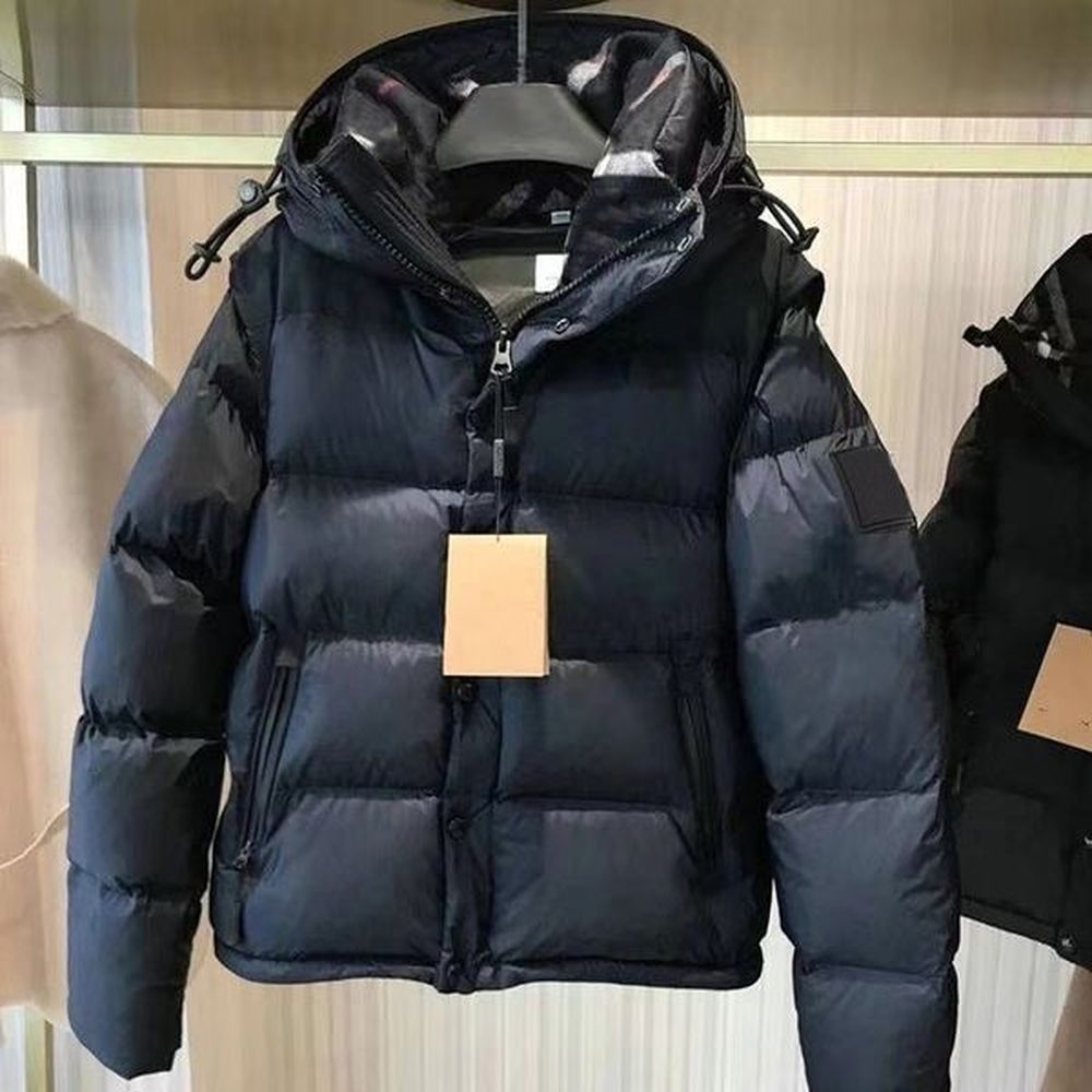 Mens Jacket Hooded Coat Designer plaid Puffer Jackets Down Parkas Waterproof Tech Veste Autumn & Winter For Male Women Windbreaker Letter Bl