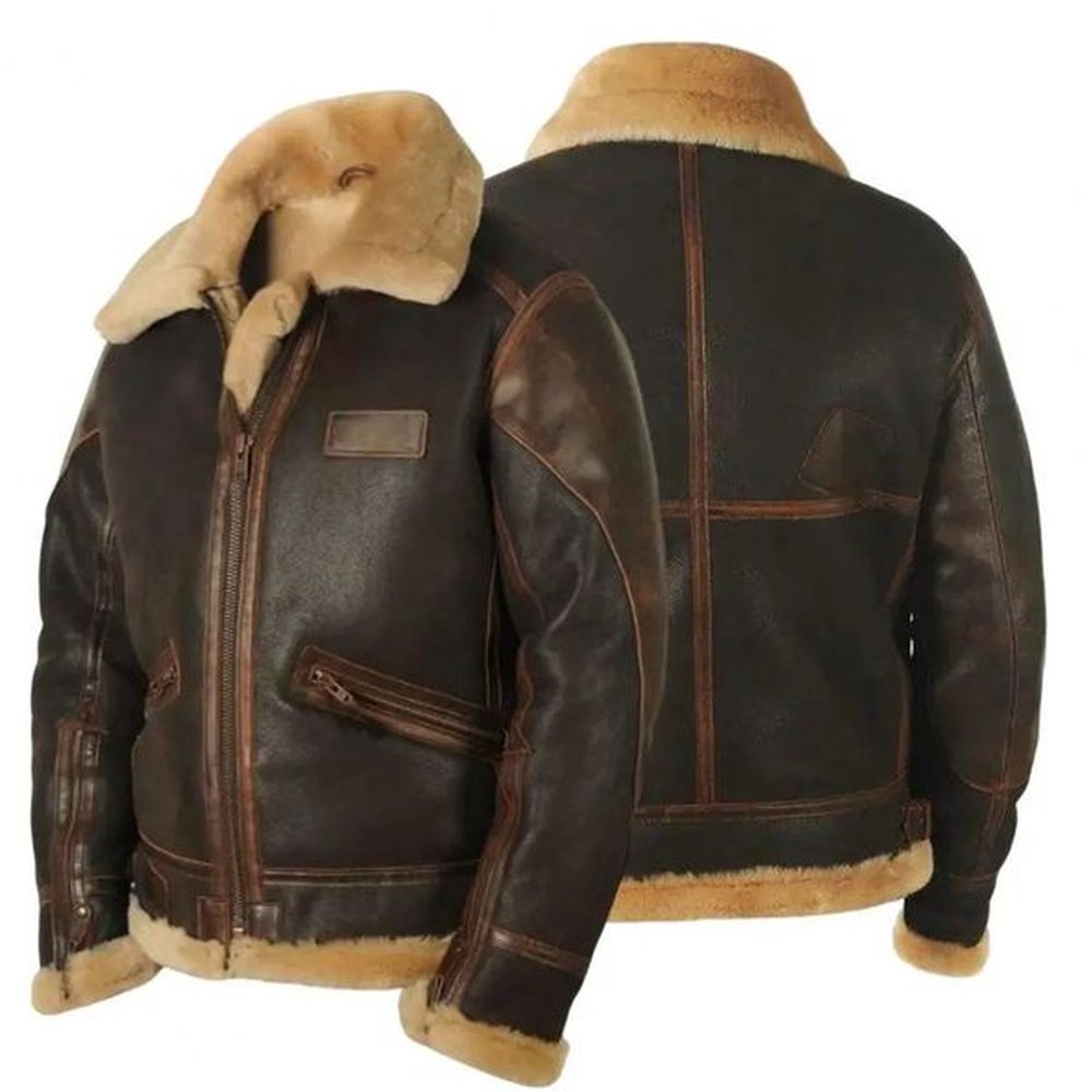 Mens jacket plush lining fur collar mens leather thick windproof warm winter coat PU bicycle 241209