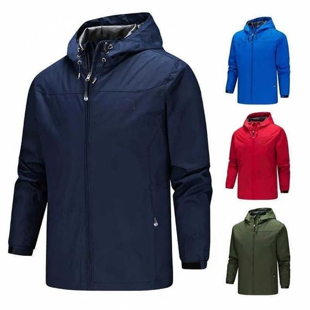 Men's Jackets Autumn Winter Lightweight Men;s Jacket with Hood with Waterproof and Windproof Zipper Outdoor Fashion Men Sports Jacket