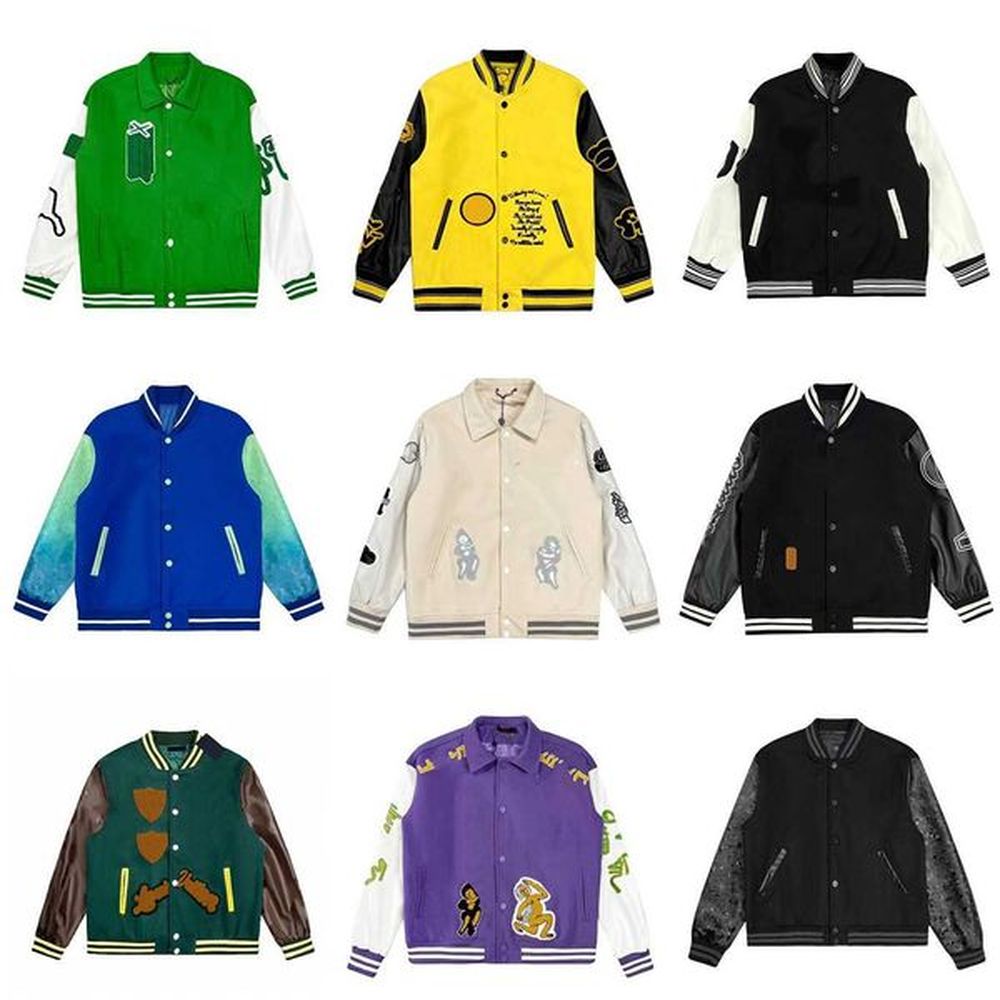 Mens Jackets Designer Baseball Varsity Jacket Letter Stitching Embroidery Autumn and Winter Men Top Loose High Street Causal Outwear CoatsLS