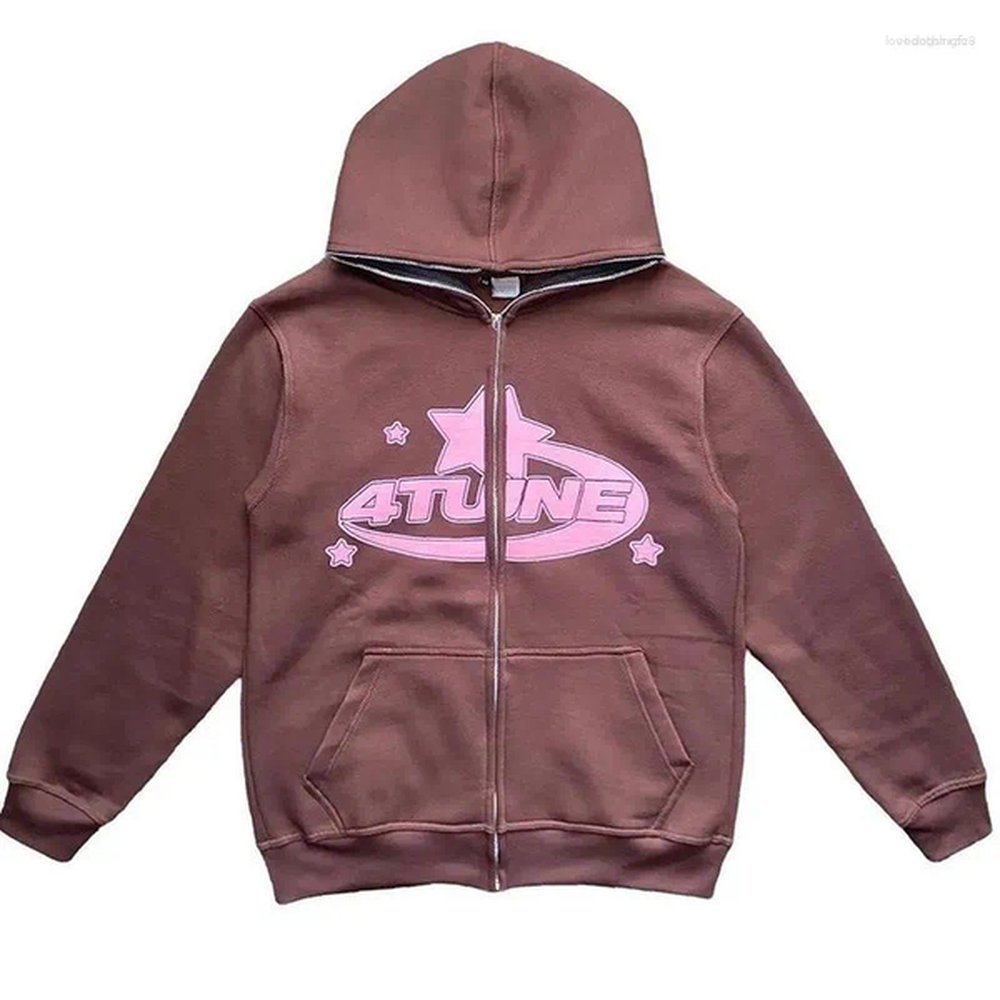 Men's Jackets designer jacket Letter 4 Tune Star Girl Boy Thicken Zipper Jacket Top Coat Women Funny Reflective Strip Y2k Hoodie 2024