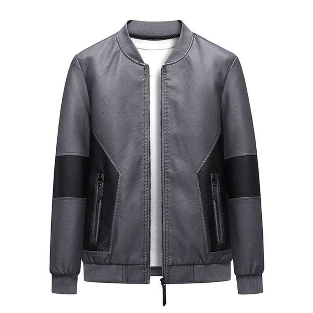Men's Jackets Leather Jacket Patchwork Motorcycle Fashion Trend Rider Zip Casual Street Windbreaker M 8XL 230812