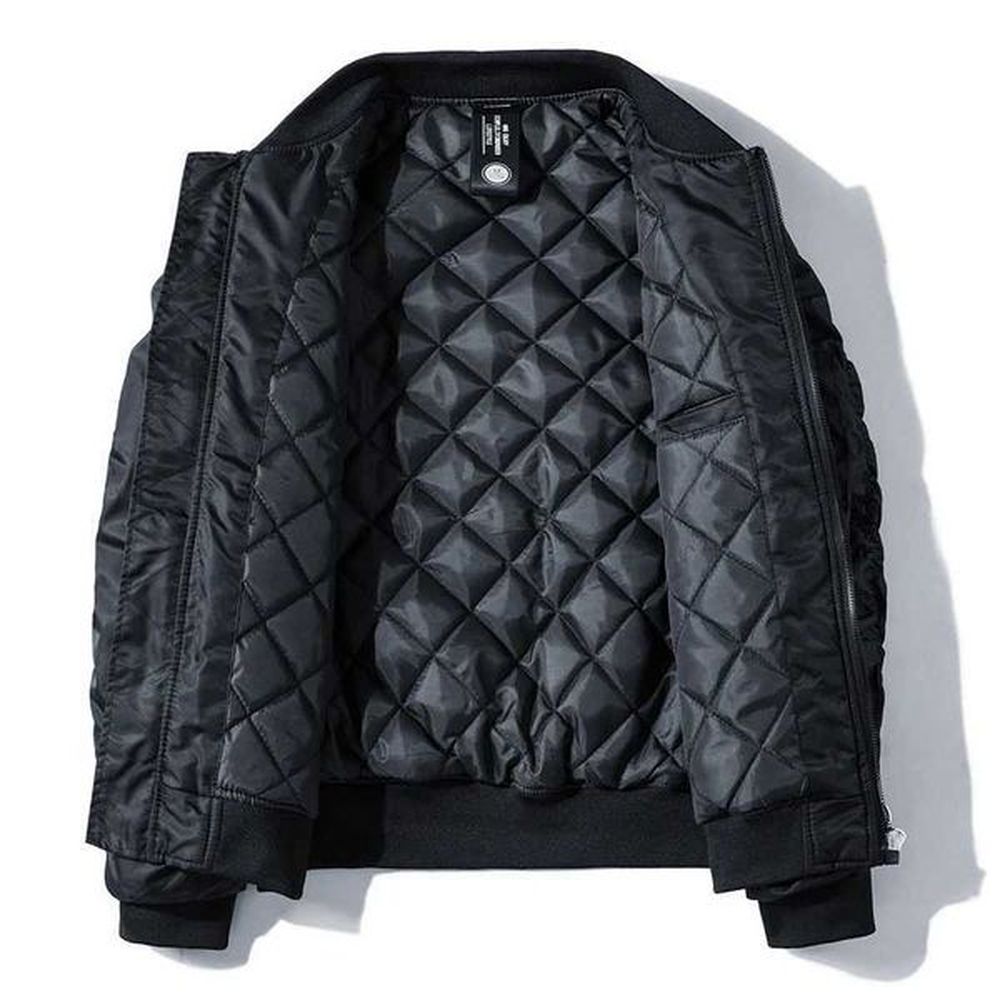 Men's Jackets Mens Classic MA-1 Bomber Jacket Autumn Mens Long and Thick Flight Pilot Coat Military Baseball Couple Windproof Aircraft