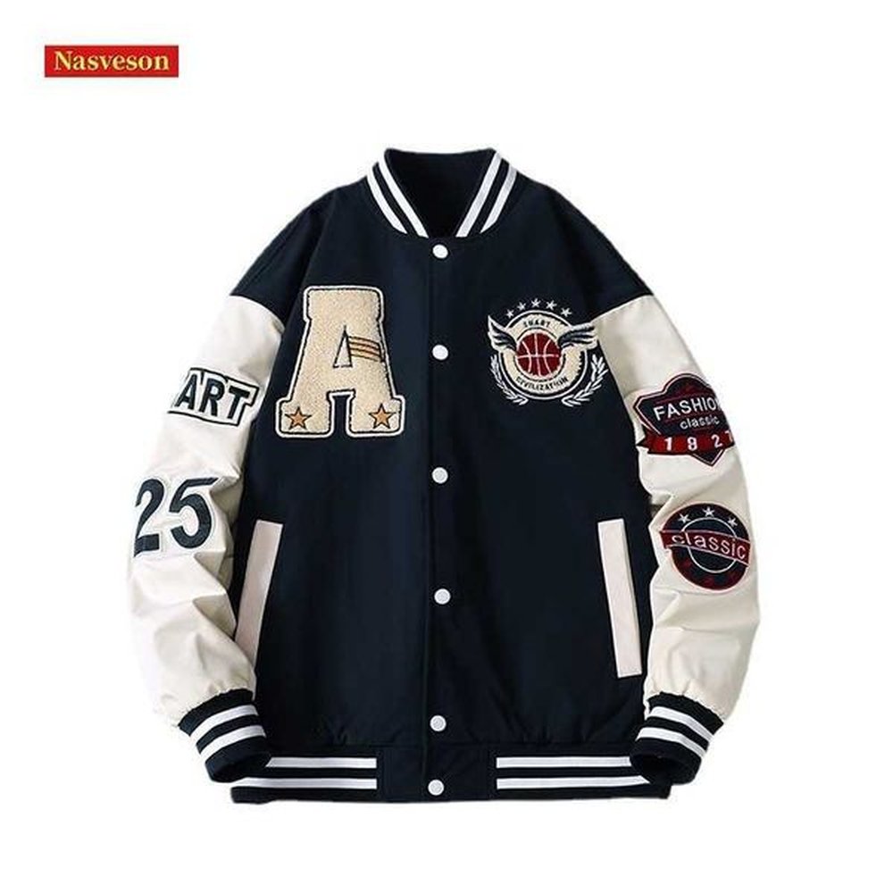Men's Jackets Nasveson Baseball Men Spring Fall Japanese Fashion Loose Bomber Jacket Couple Coat Men T240105