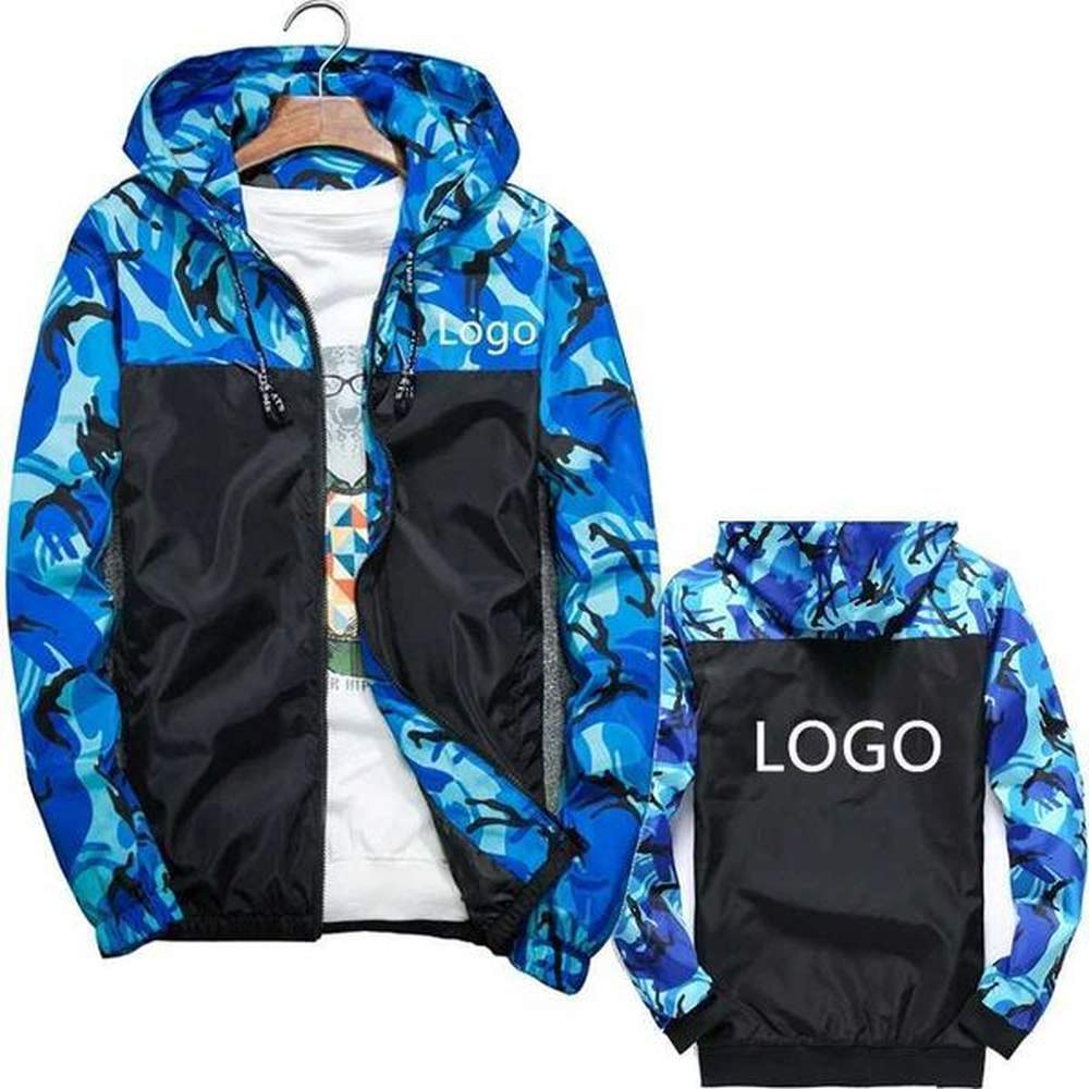 Men's Jackets Spring Autumn Cusizable Camouflage Jacket windproof waterproof Outdoor Mens Hooded jacket Cusize your own pattern H241118