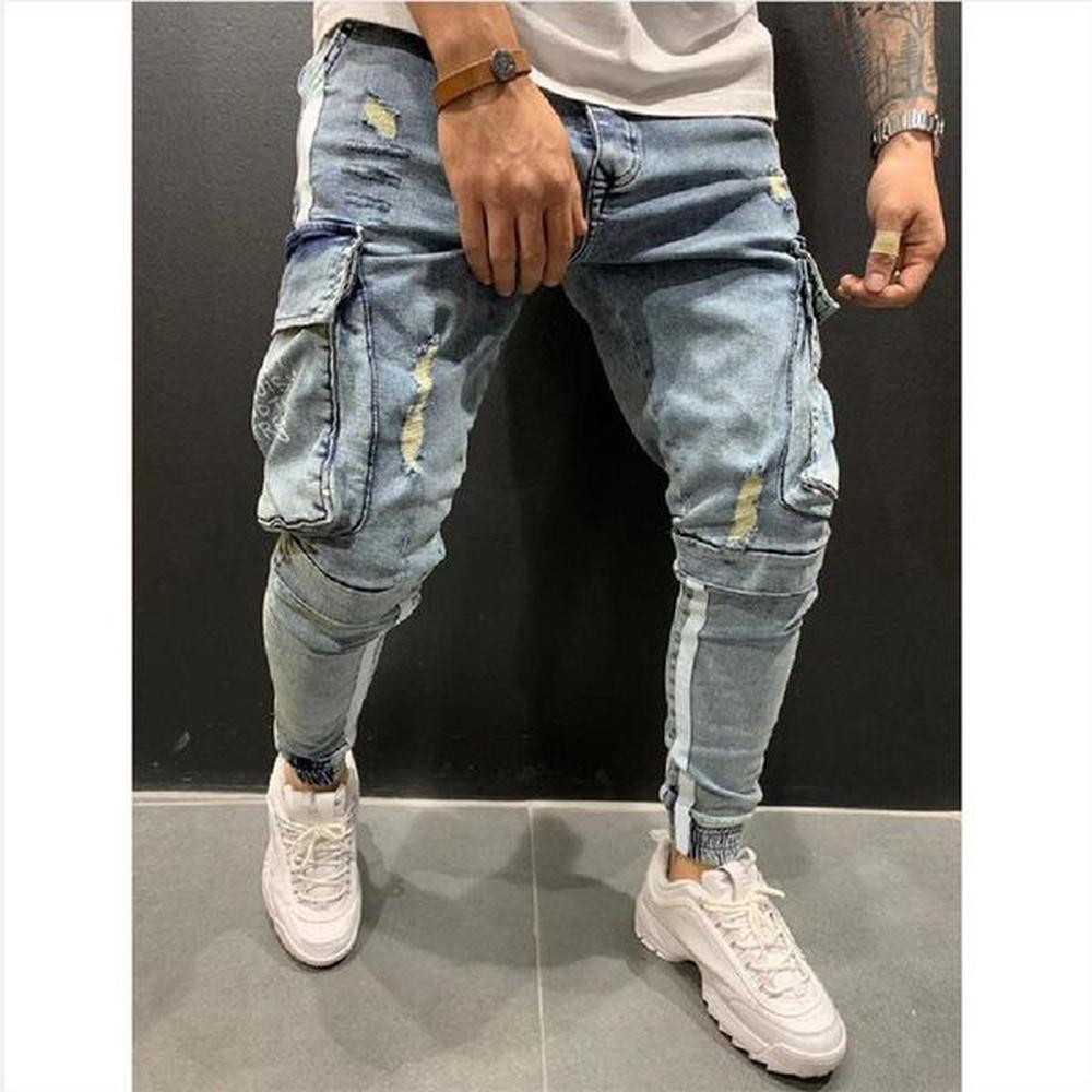 Mens Jeans Denim Pocket Pants Summer Autumn Thin Slim Regular Fit Straight Elasticity Stretchy Male Blue Black Trousers 230606