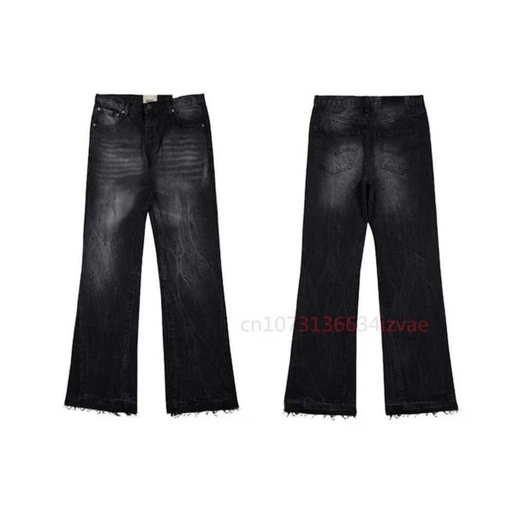 Men's Jeans Dept Print Fashion Brand Jeans Autumn and Winter Loose Casual Sports Denim Pants for Men and Women H25206 GLL7