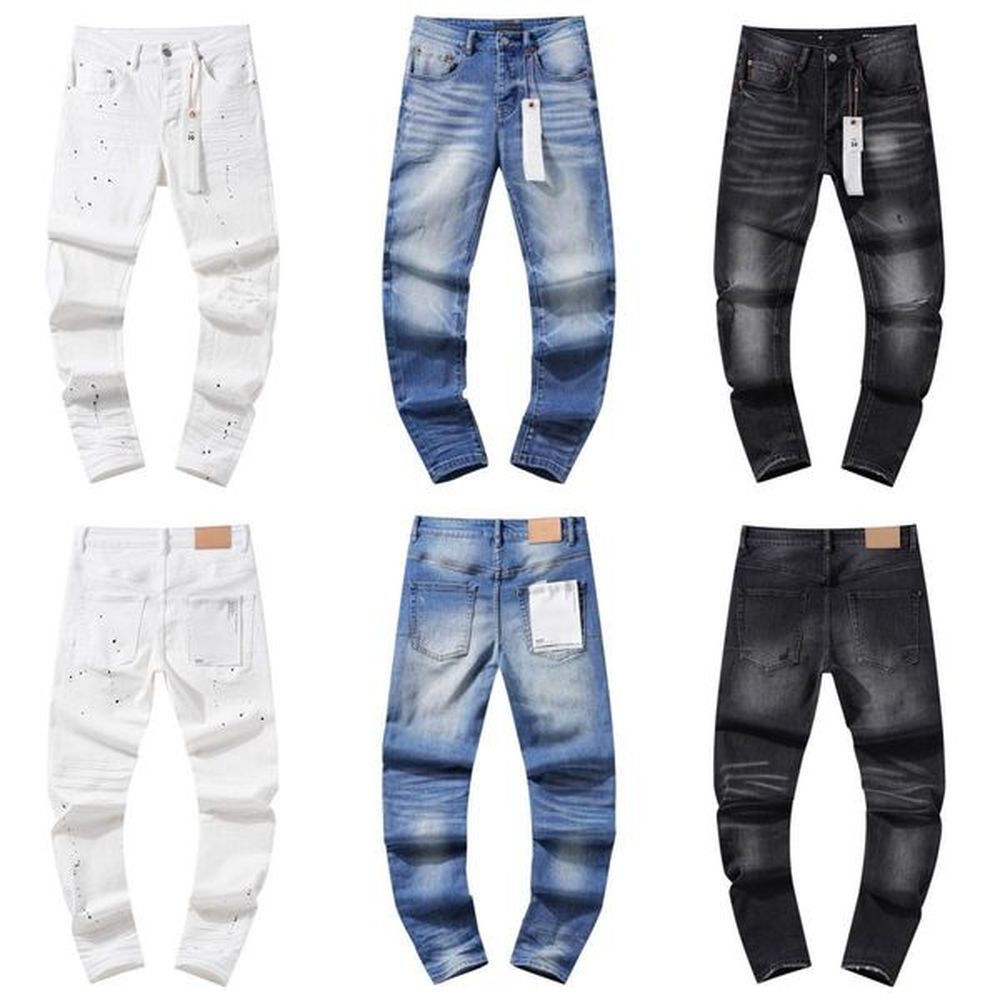 Mens jeans Designer Jeans hip-hop fashion zipper hole wash jean pants retro torn fold stitching men design motorcycle riding cool slim pant