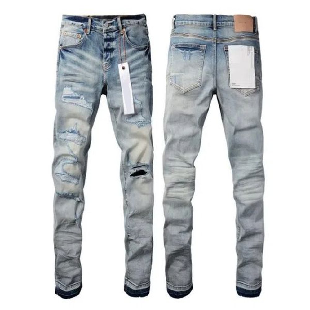 Men's Jeans Designert Jeans Fashion Brand Ripped American High Street Casual Pants 2024 New Style Fashion Jeans