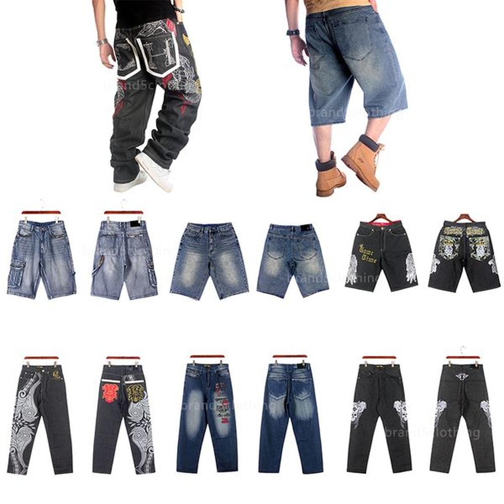 Mens jeans pants baggy jeans designer men womens jean shorts vintage tears jeans Seven point jeans Casual Shorts Retro Shorts hip hop Black