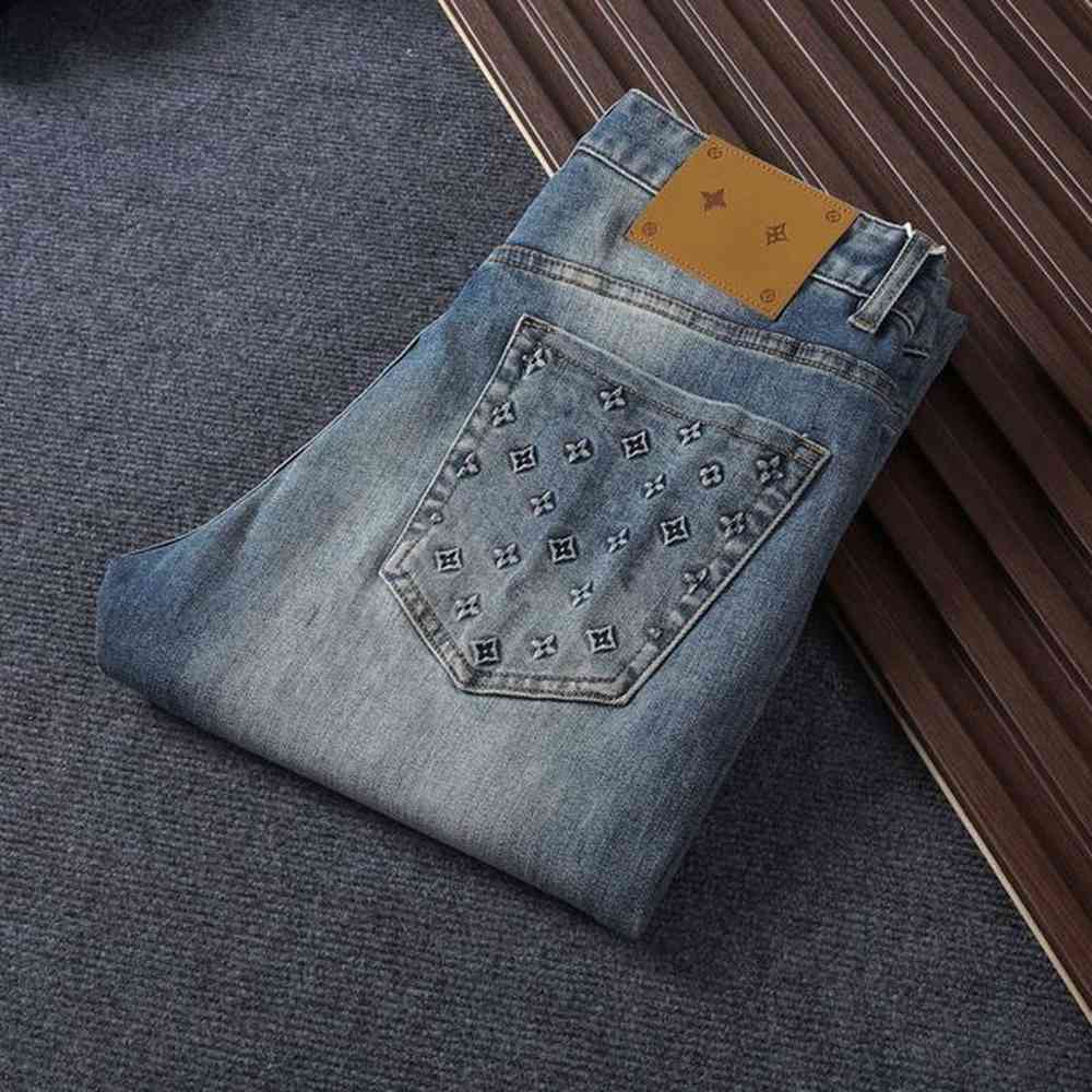 mens jeans pants designer men jeans brand slim-fitting retro streetwear casual designers joggers pant Jeans fashion luxury blue black skinny