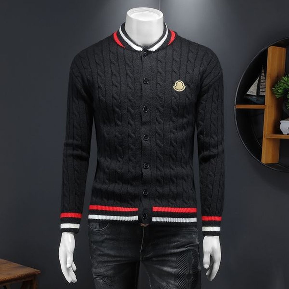 Men's knit Cardigan jacket Designer Autumn Winter Warm hoodie Letter embroidered Black coat Casual Fashion street sweater Sweatshirt Hi