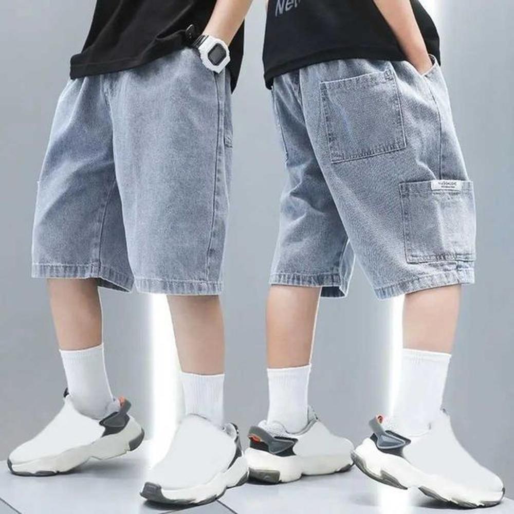 Mens lightweight denim shorts loose and lightweight summer childrens jeans mens denim shorts W241226