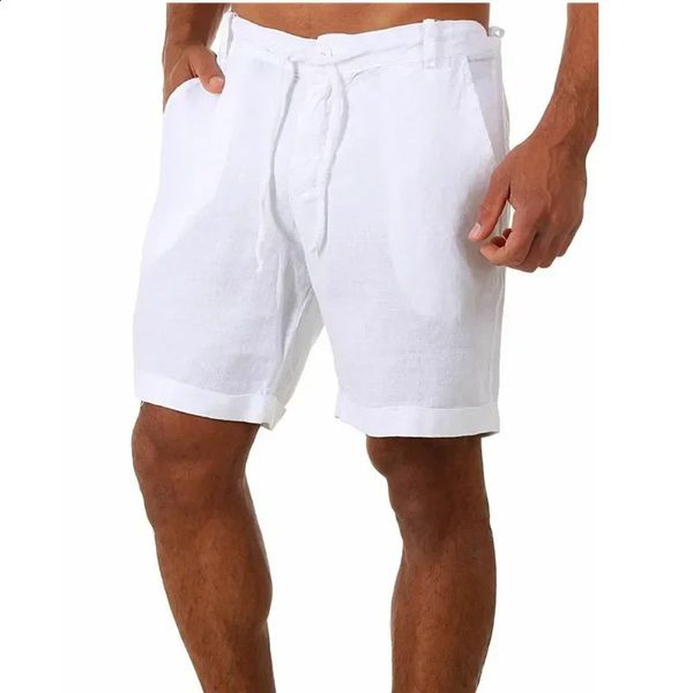 Mens Linen Shorts Casual Breathable Jogging Pants Fashion Short Pants Streetwear Pants Men Clothing 250206