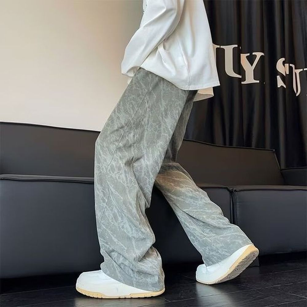 Men's loose straight casual sports trousers