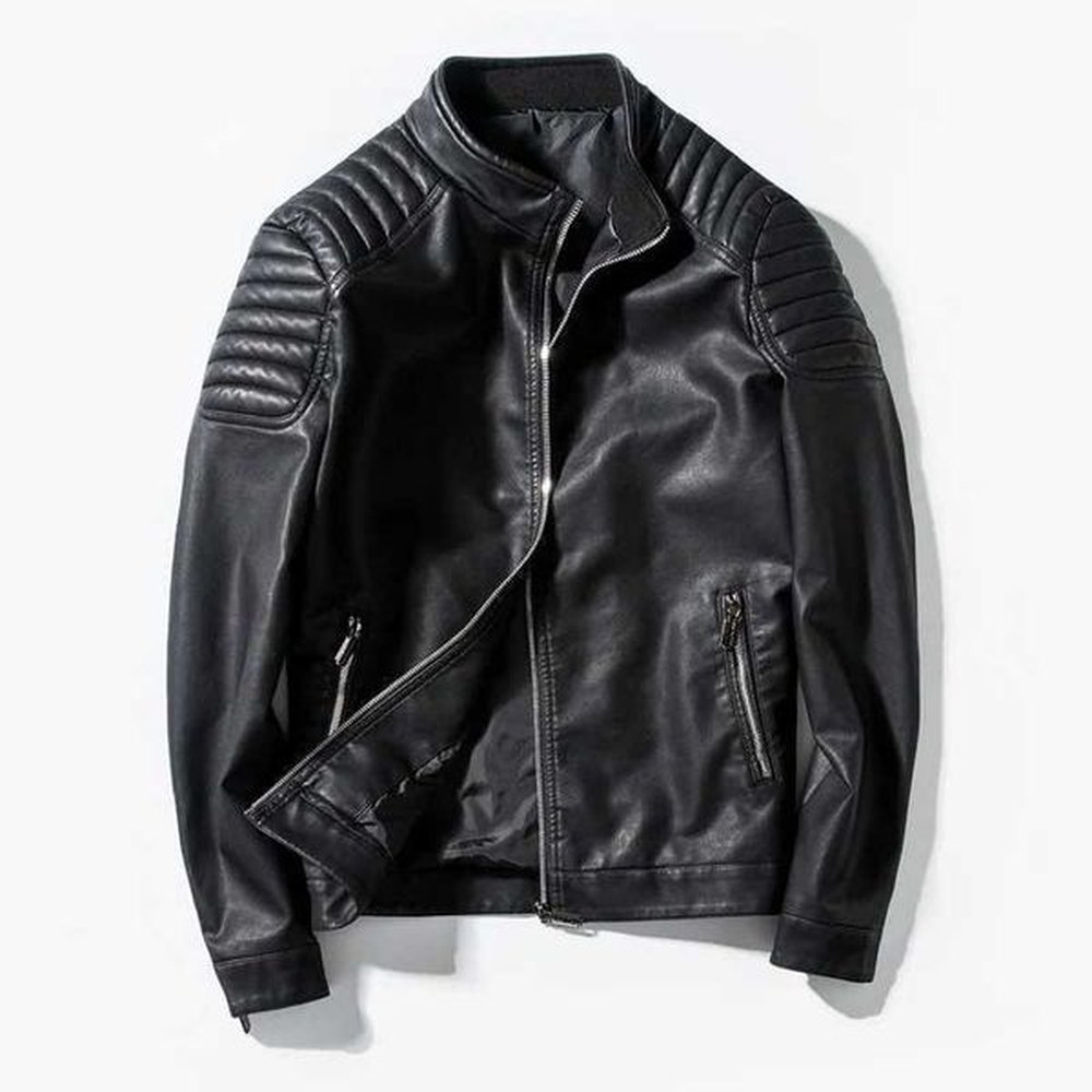 Mens Motorcycle Jacket Casual Jacket Slim Korean PU Leather Jacket for MenX240913