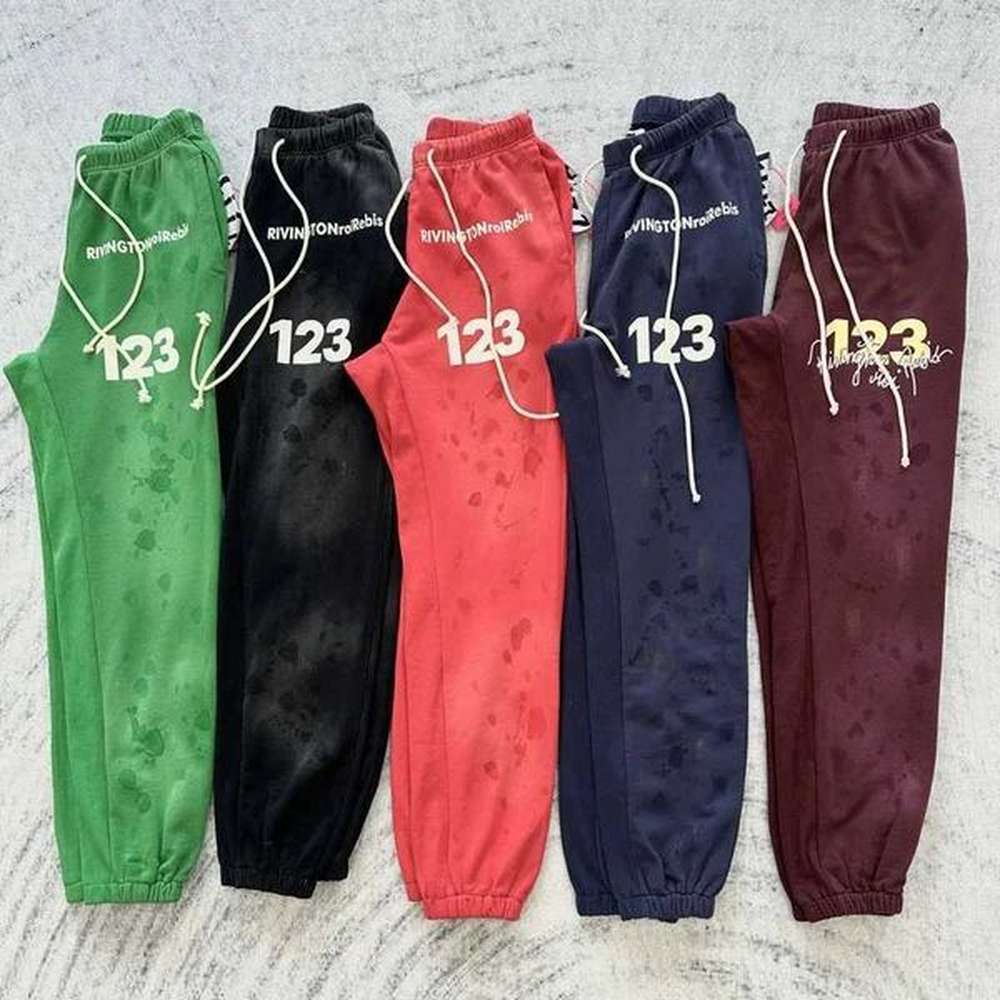 Men's Pants Black Washed Top Inside Tag Casual Trousers Men H241230