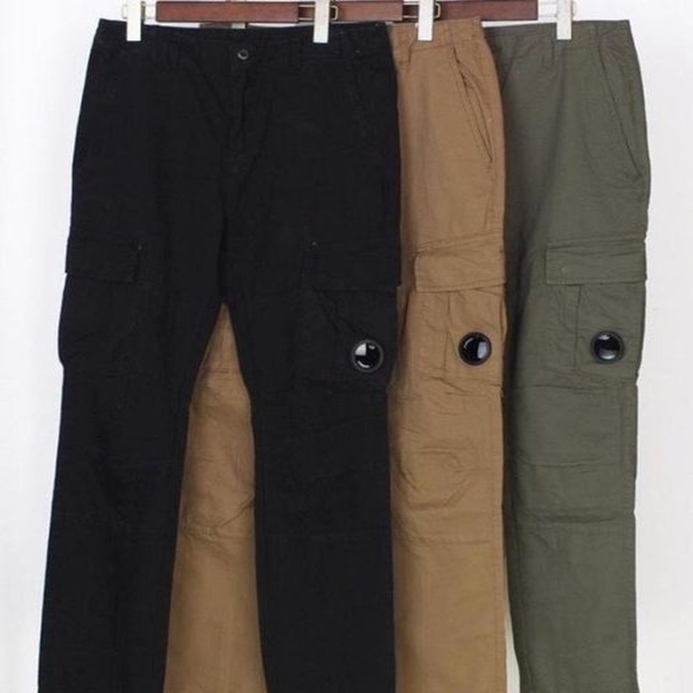 Men's Pants CP Rinsing Can Side Seam Label Pocket Lens Details Classic Washed Cargo Trousers3660153China