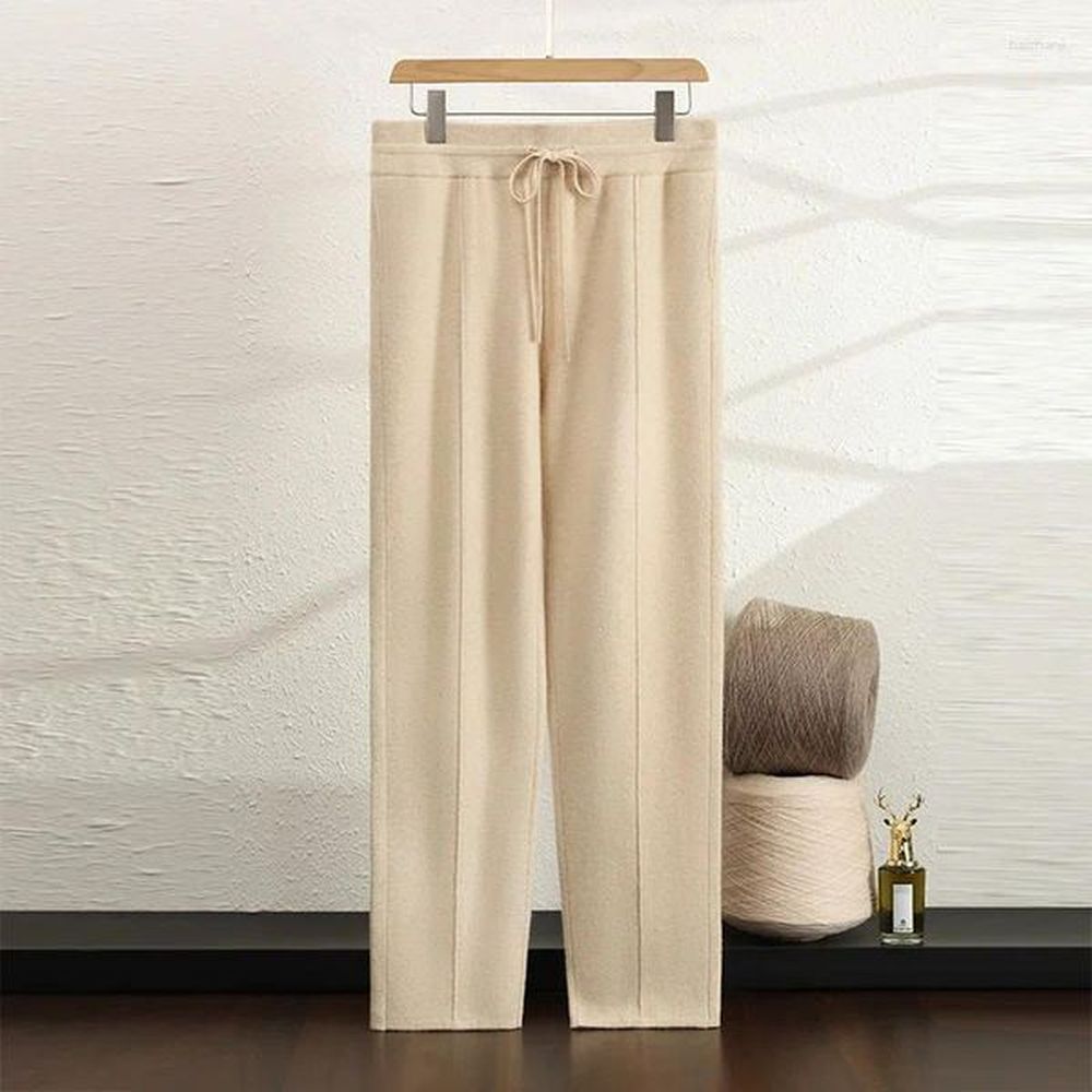 Mens Pants DjzDsm Pure Cashmere Casual And Comfortable Mid Line High Quality Thick