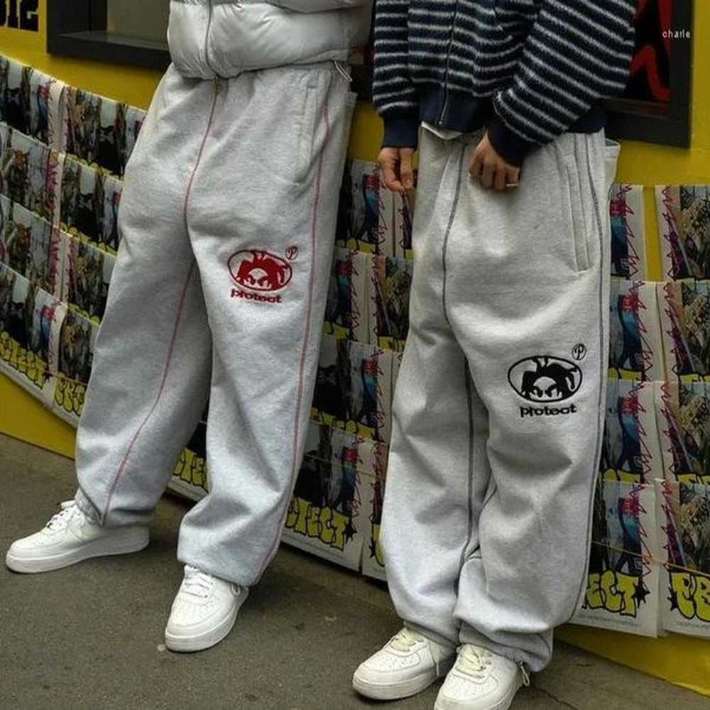Mens Pants Harajuku Man Oversized Sweatpants Cargo Streetwear Joggers Y2k Casual Trousers Work Male Korean Mens X250103