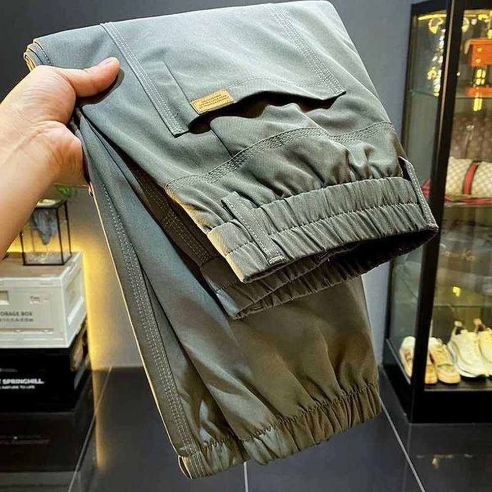 Men's Pants Japanese style workwear casual pants mens autumn 2024 new tie sports pants fashion brand Pu Shuai loose long harem pants Q2