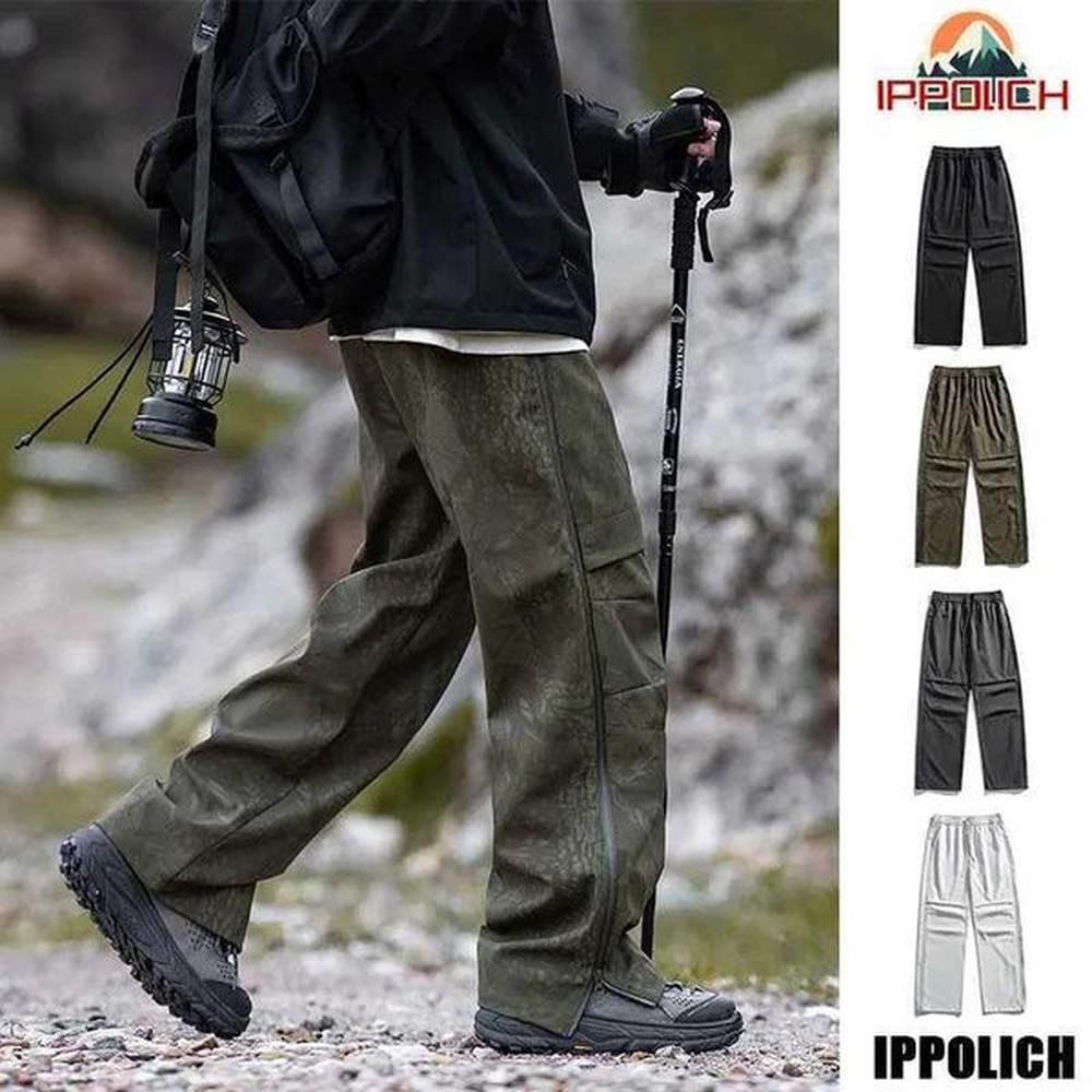 Men's Pants Mens hiking pants waterproof windproof breathable jacket Trouser side zipper hiking outdoor sports camping pants Q241214