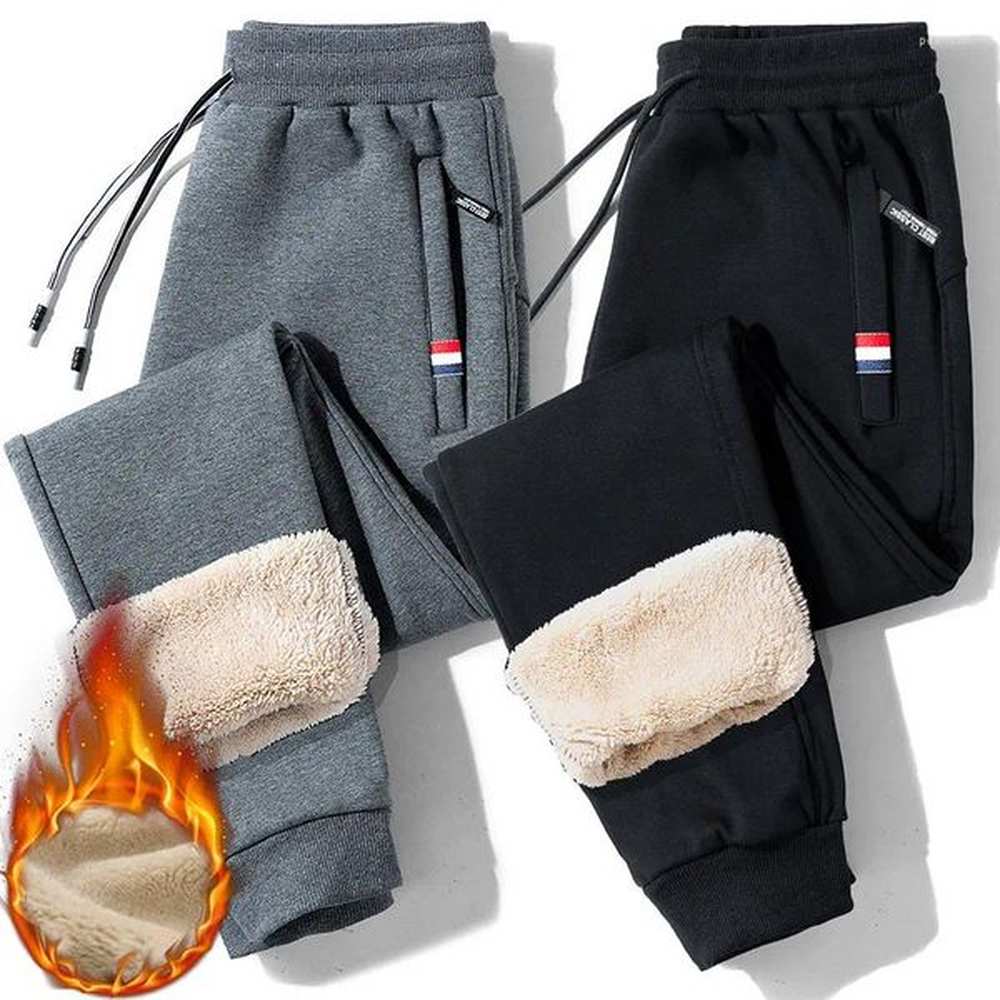 Men's Pants Mens Pants Autumn Winter Plush Thickened Sports For Men Warm Casual Joggers Loose Leggings Sweatpants H241125