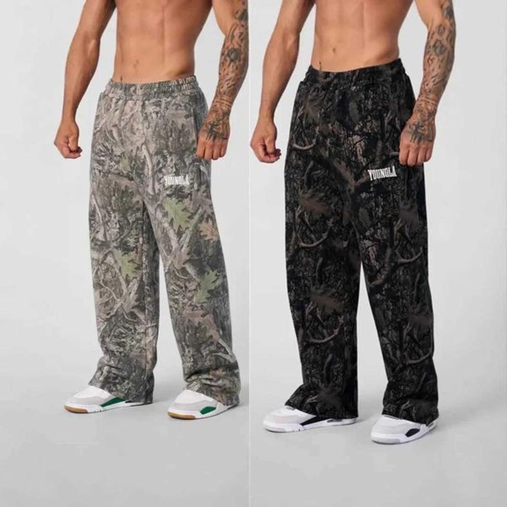 Men's Pants New Crossover YOUNGLA Straight Leg Casual Trendy Pants for Men Camouflage Breathable Sports and Leisure Scene T241204
