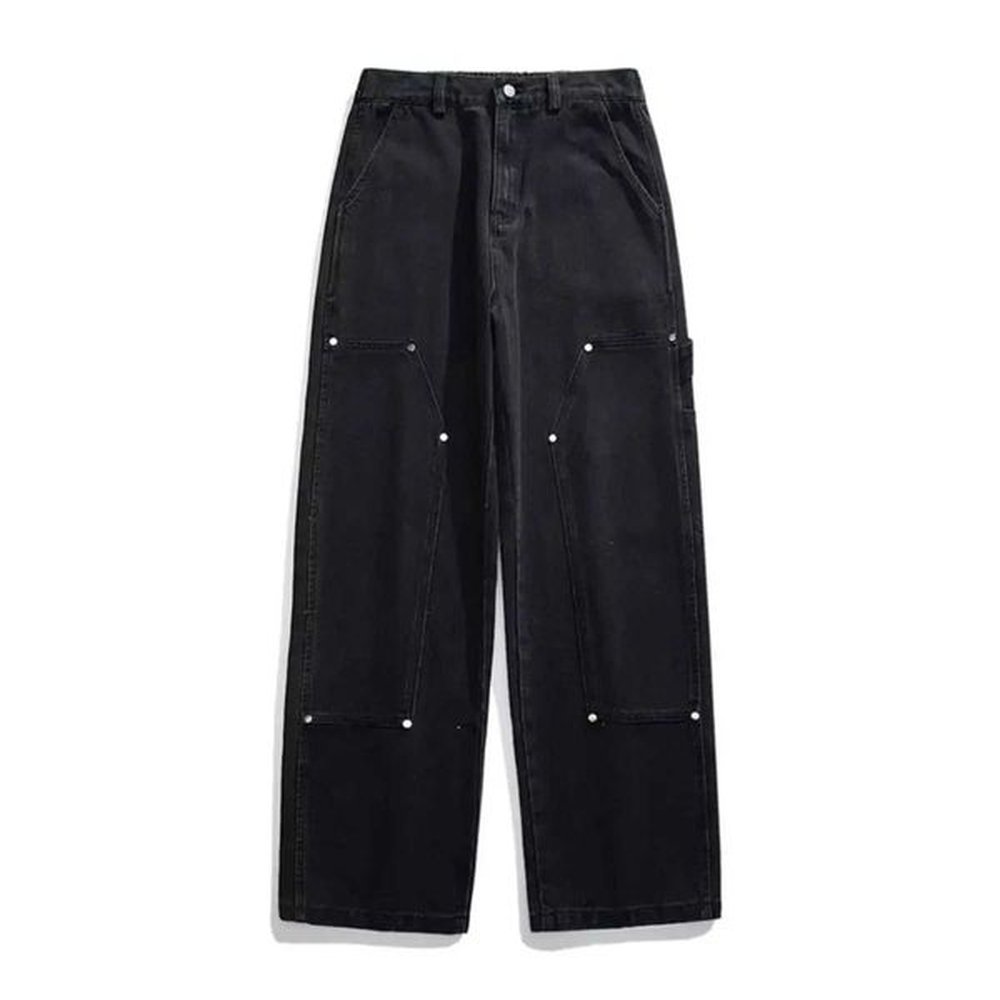 Men's Pants New Four Seasons Shipping Cargo Pants Laundry Jeans Loose Straight Pipe Retro Casual Sports Popular US Plus Size Pants J241