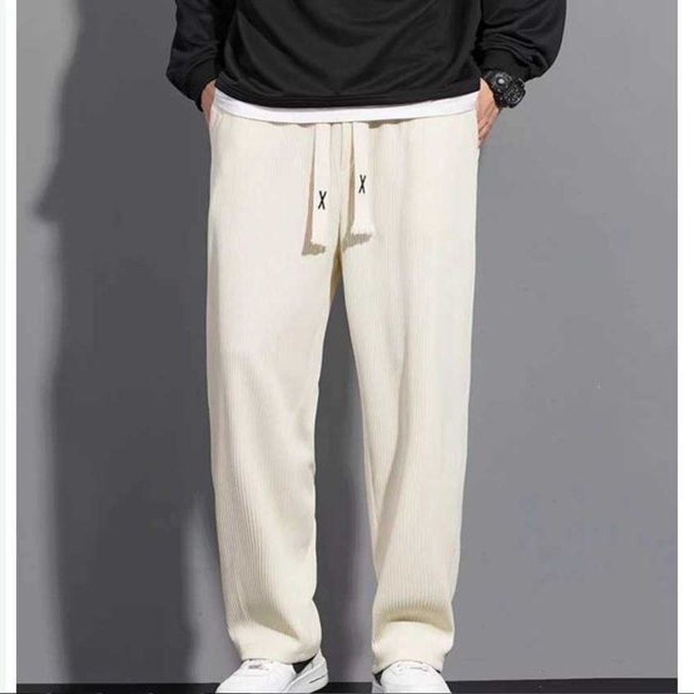 Men's Pants Spring and autumn fashion pants mens loose straight leg casual pants trend sweatpants High street large size wide leg pants