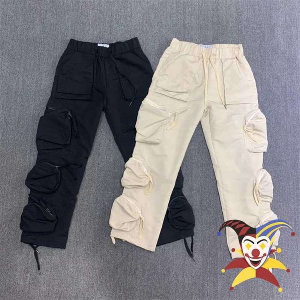 Men's Pants Vintage Multi Pocket Sweatpants Jogger Men Women Top Quty Hip-Hop Drawstring Overalls Cargo Long Pants Trousers T250106