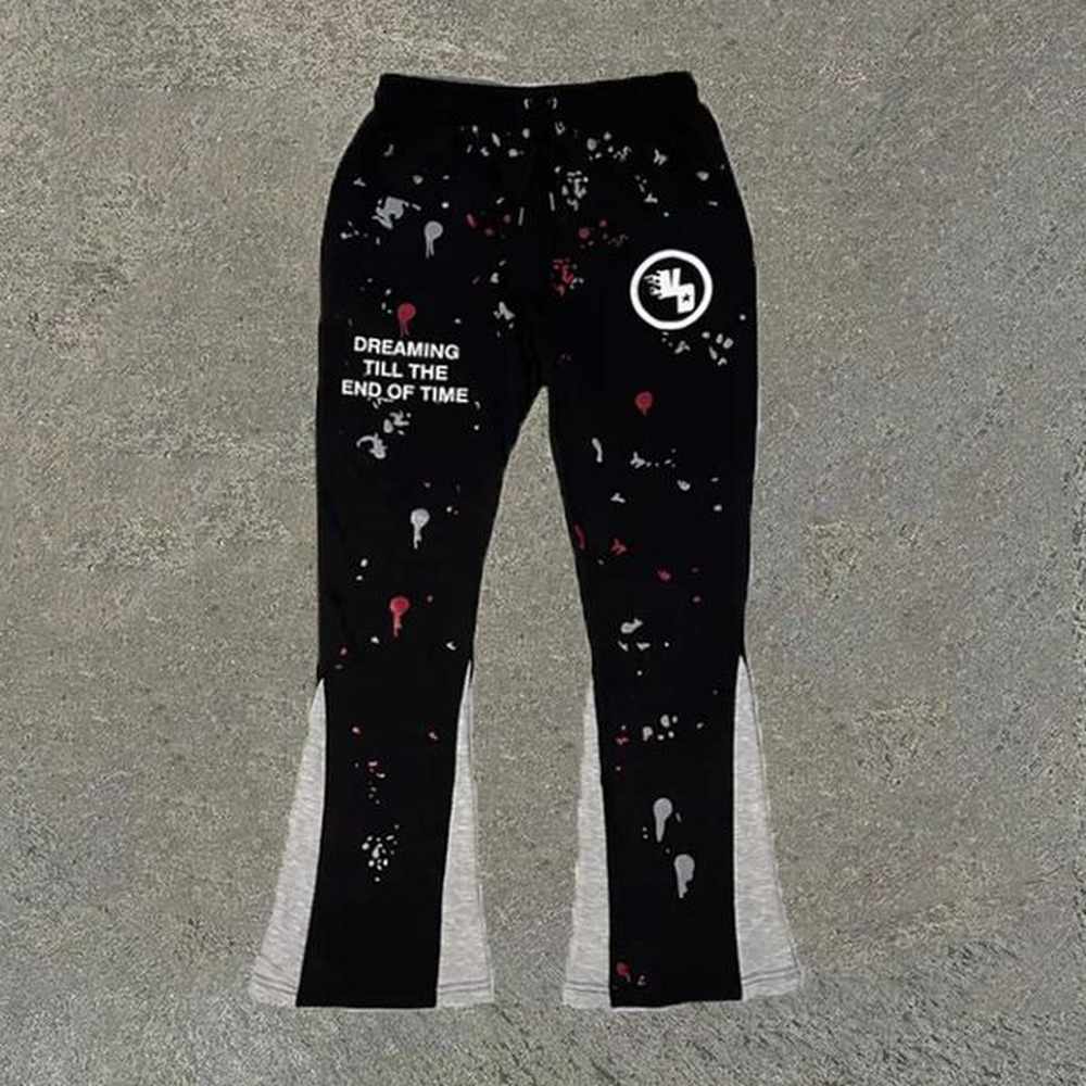 Men's Pants Y2k Flared Pants Hip Hop Men Loose 3D Print Trousers Casual Sweatpants Mid Waist Sporty Female Strtwear Vintage Flared Pant