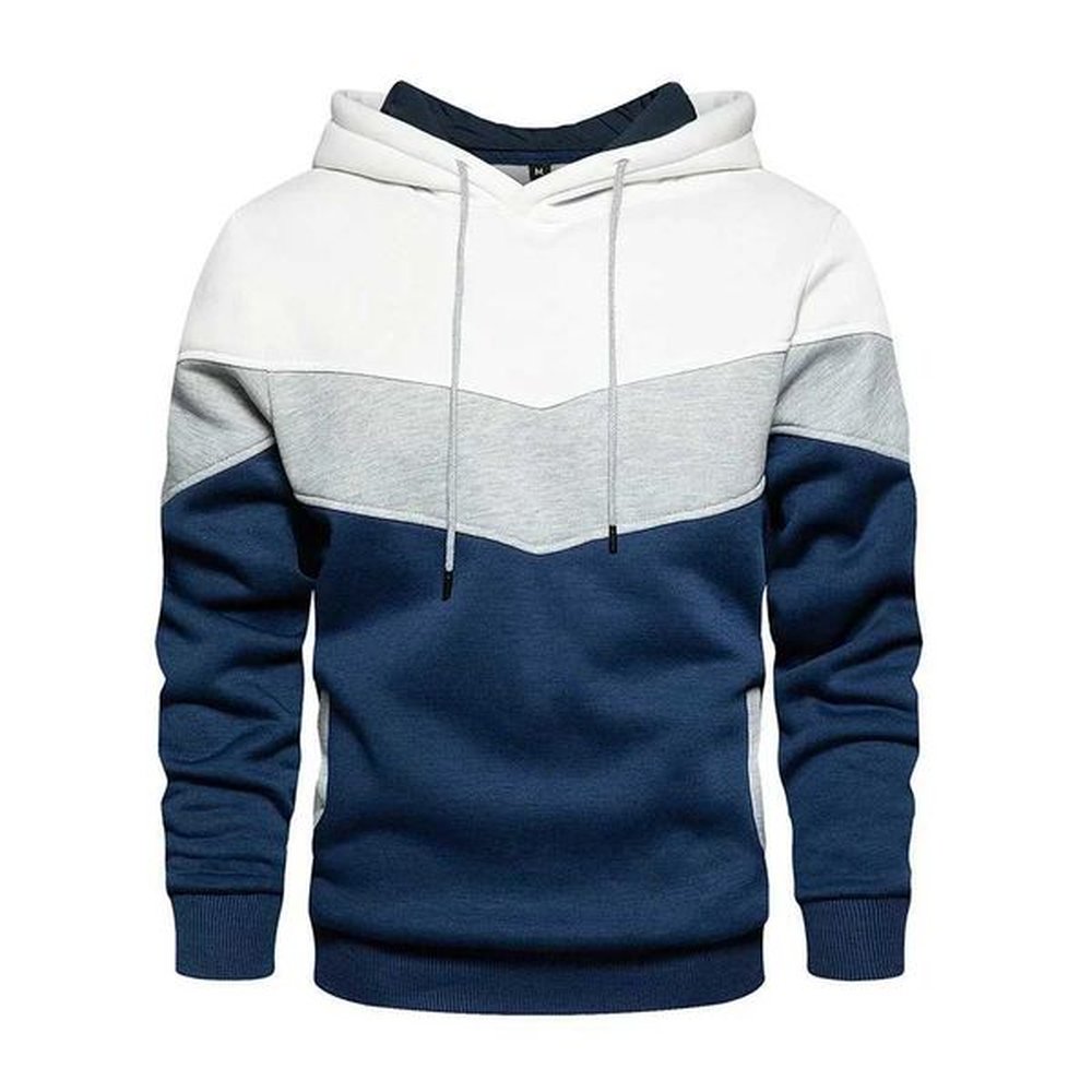 Mens patch work hoodie sports hoodie casual loose wool warm streetwear mens fashion autumn and winter sportswear W250110