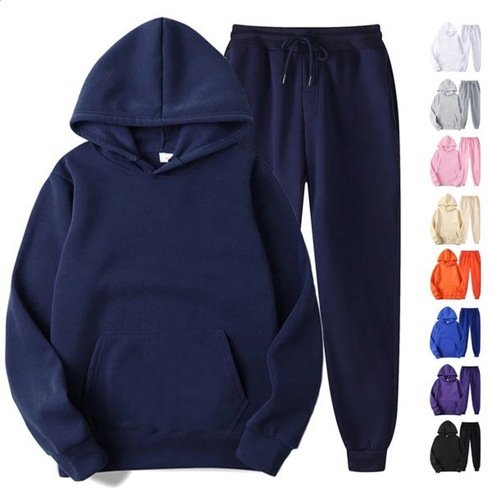 Mens 2-piece sportswear sweatpants and hoodie set sports track set unisex ensemble jogging mens style 241231