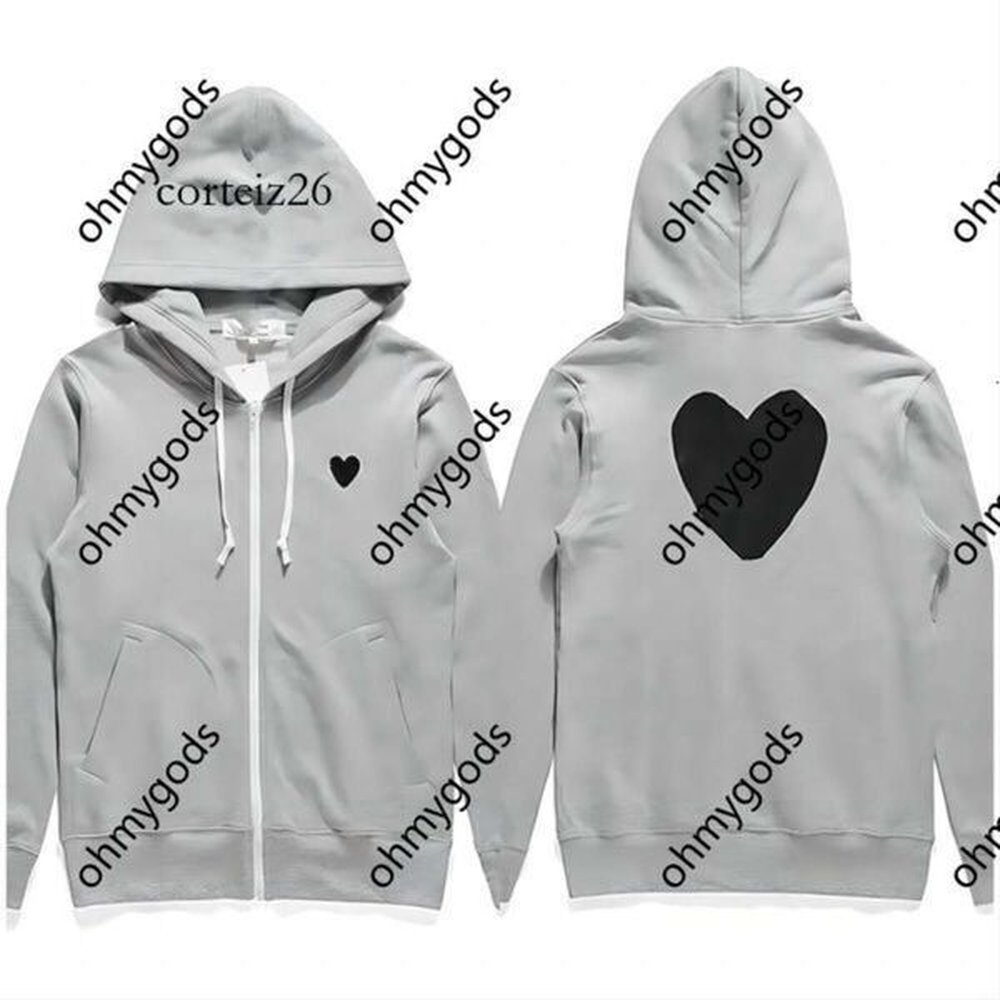 Men's Play Hoodie Sweatshirts Designer Play Commes Jumpers Des Garcons Letter Embroidery Coat Long Sleeve Jacket Cdgs Hoodie Women Red